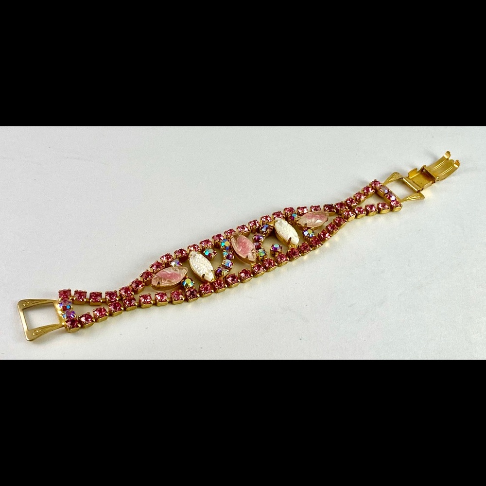 Antique Pink Gemstone Bracelet